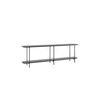 Manhattan Comfort Rectangle Celine Side Table Console in Black, 70.86 W X 13.97 L X 22.63 H, Steel / MDF, Black 255551